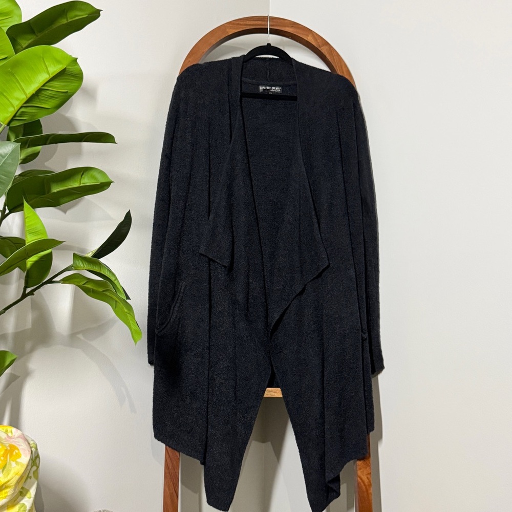 Barefoot Dreams S/M Midnight Blue Cozychic Lite Open Front Wrap Cardigan Sweater
